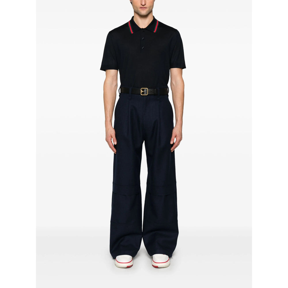 Gucci Blue Polo Shirts Men - 4