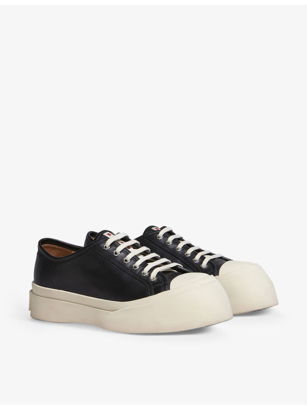 Pablo platform-sole leather low-top trainers - 3