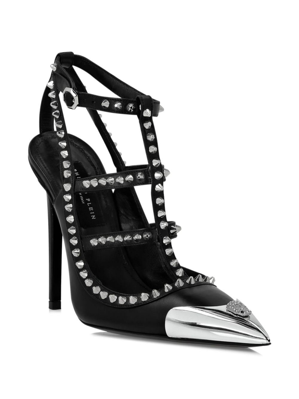 120mm stud-embellished leather sandals - 2