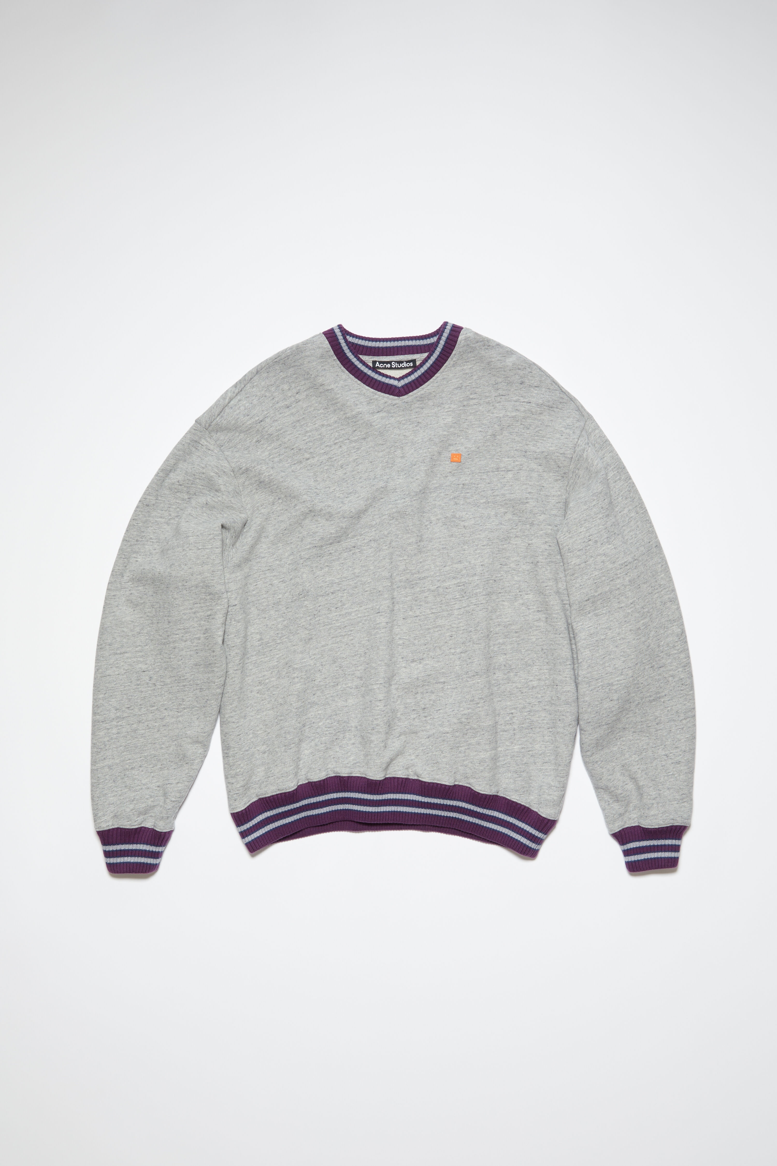 Relaxed fit jumper - Marble grey melange - 5