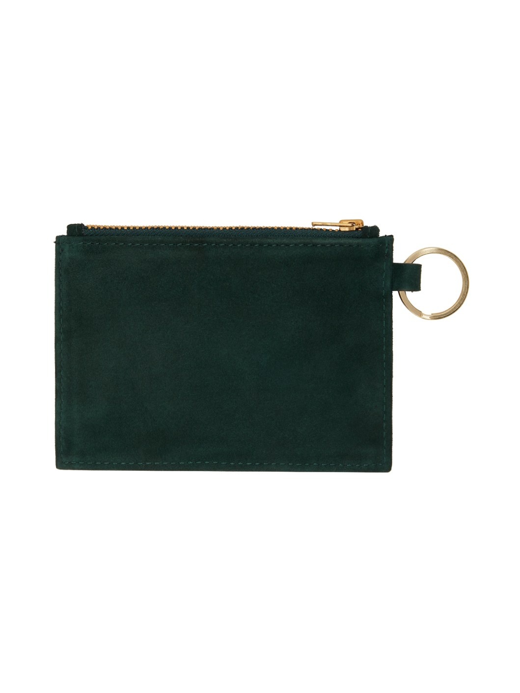 Green Suede Zip Pouch - 2