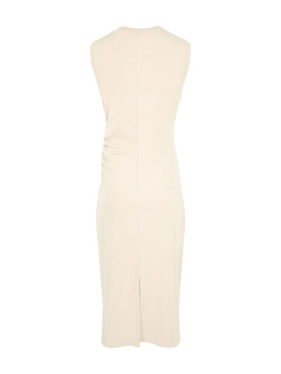 Vince ruched sleeveless midi dress outlook