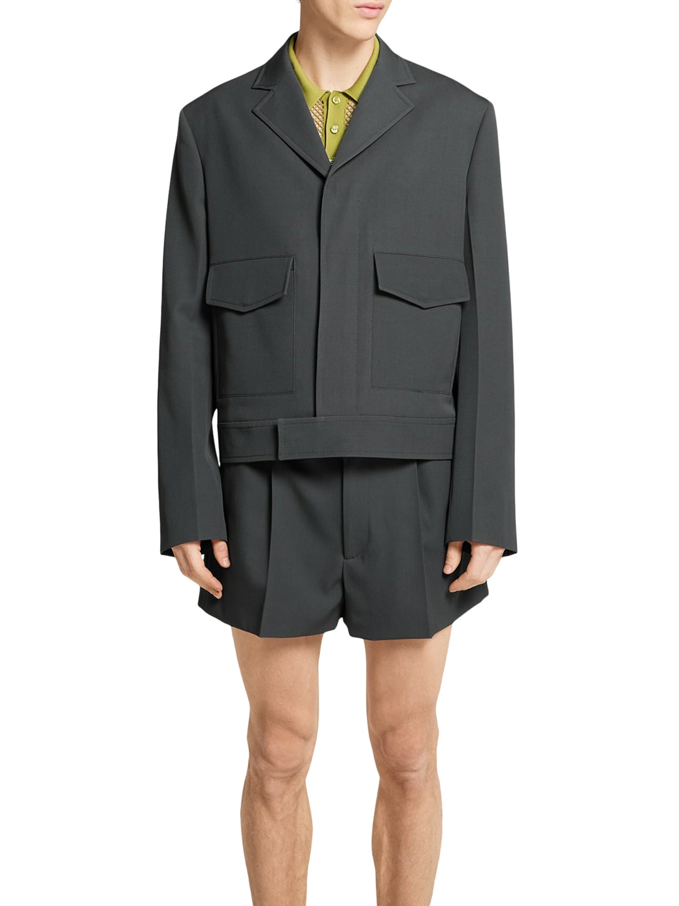 EMBOSSED WOOL GABARDINE JACKET - 3