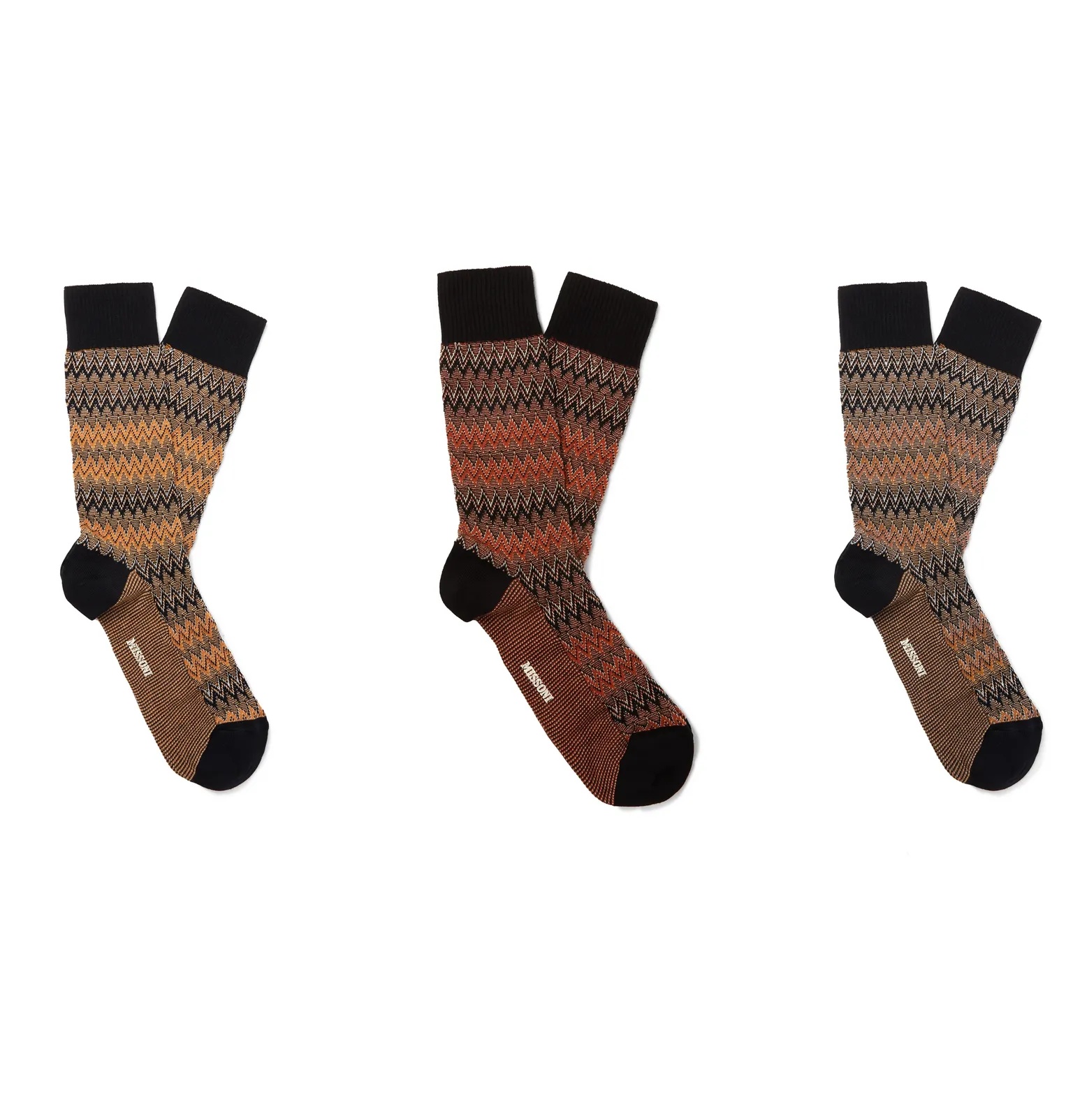 Three-Pack Crochet-Knit Cotton-Blend Socks - 1