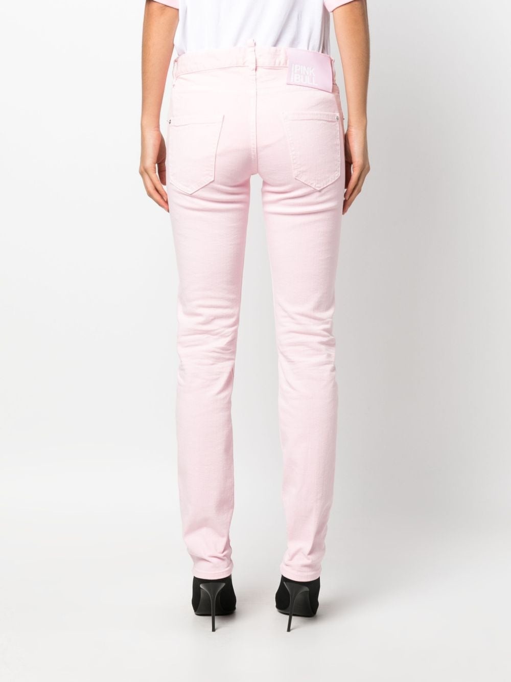 logo-patch straight-leg jeans - 4