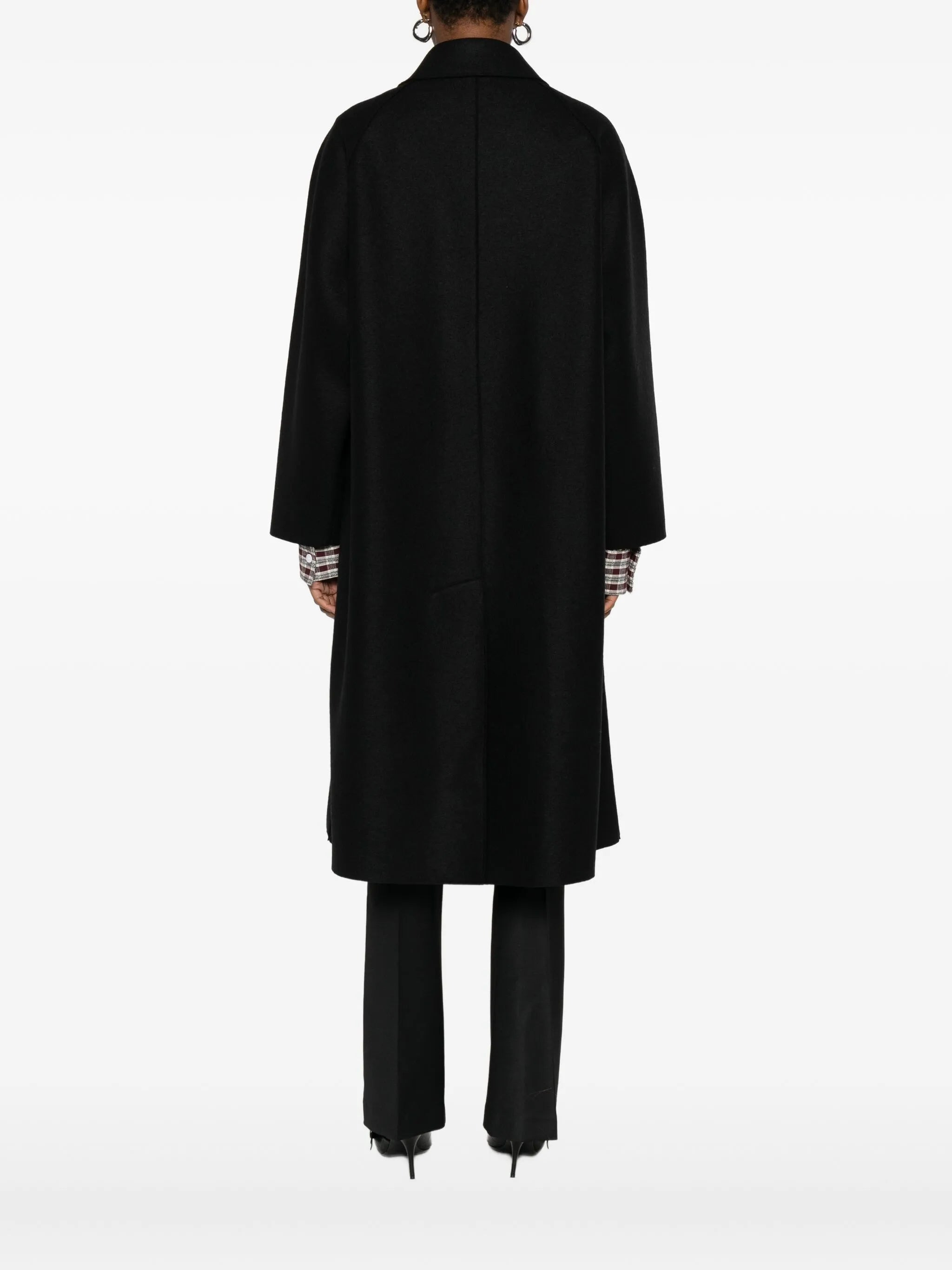 Harris Wharf London Balmacaan Raglan-sleeve Button Coat - 5