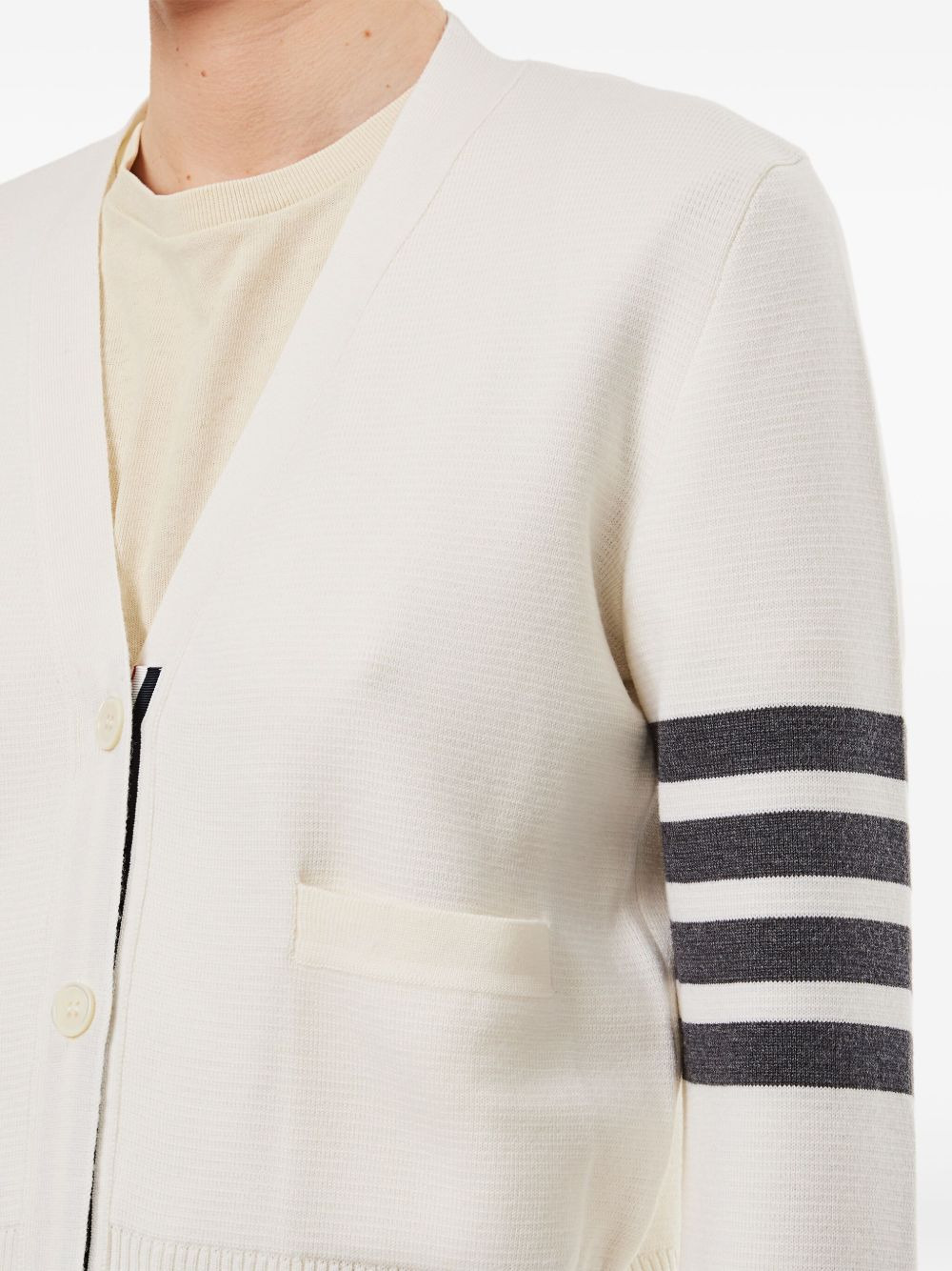 Milano Stitch V-Neck Merino Cardigan - 4