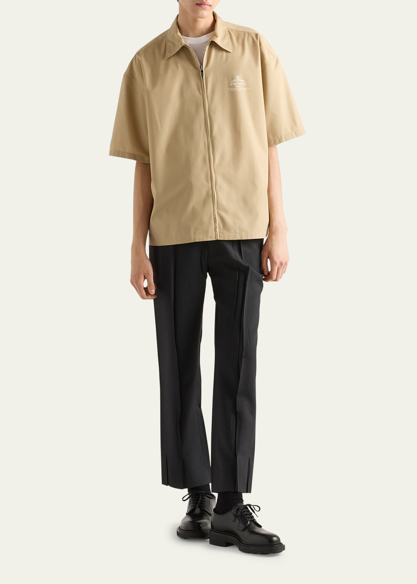 Men's Technical Cotton Zip-Up Shirt - 2