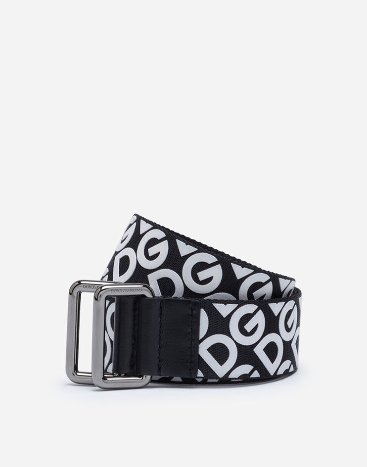 Tape belt with all-over logo - 1