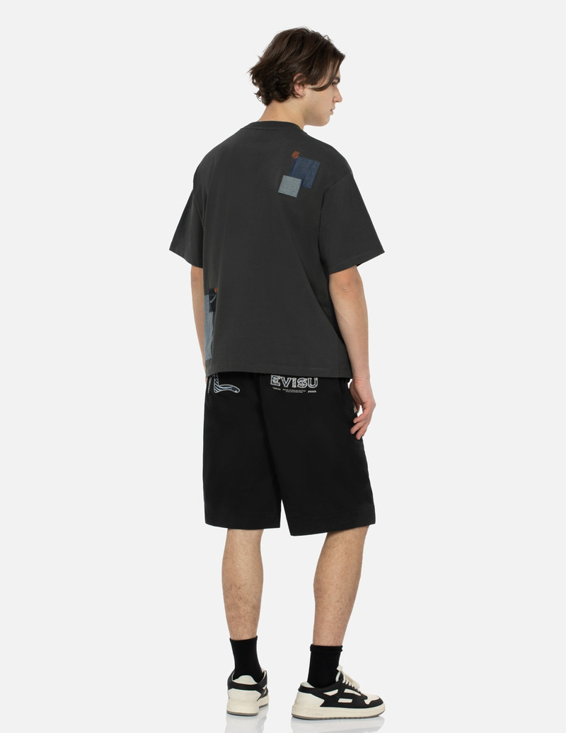 SEAGULL AND LOGO APPLIQUÉ EMBROIDERY RELAX FIT SHORTS 3