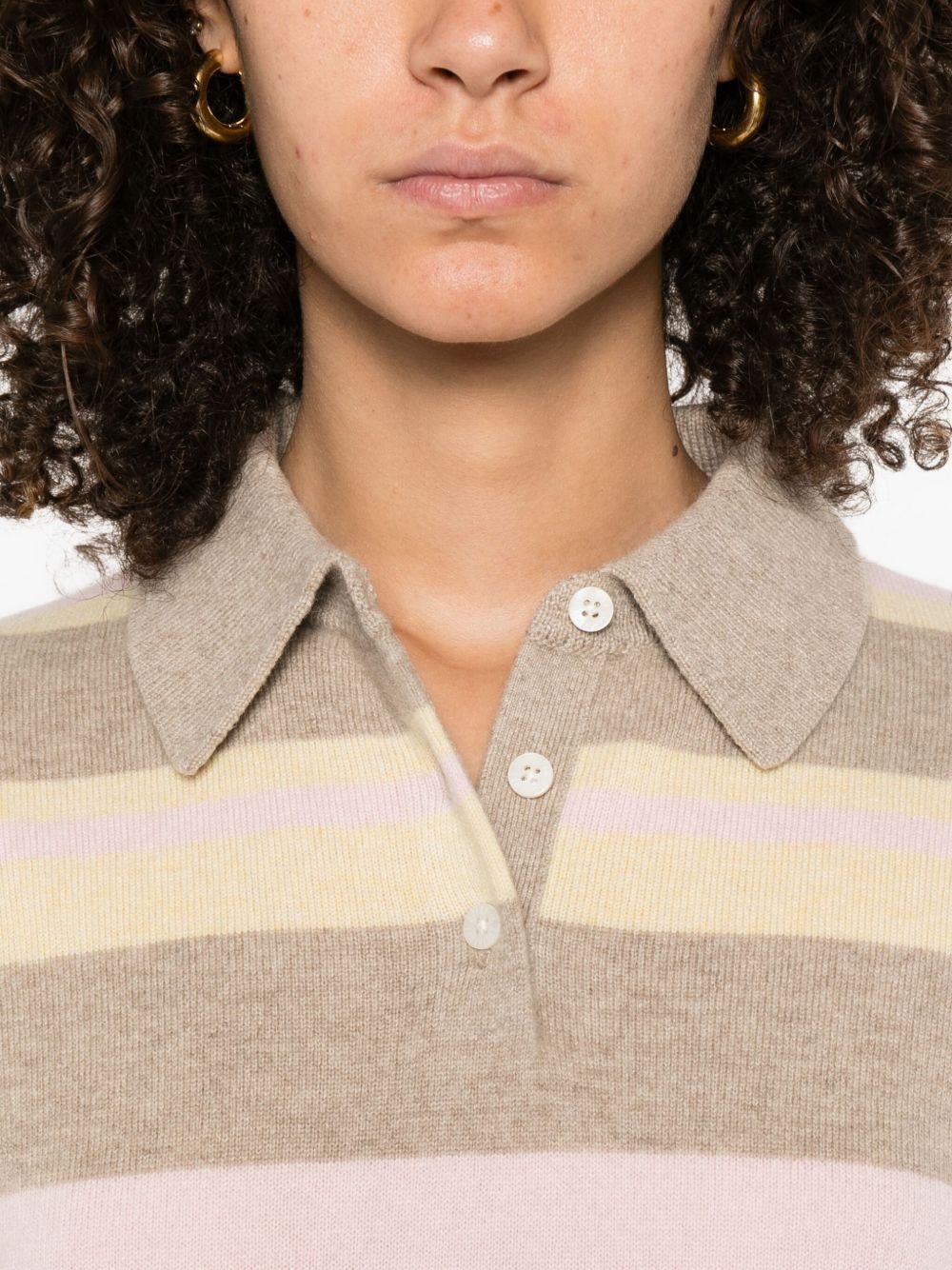 striped polo shirt - 5