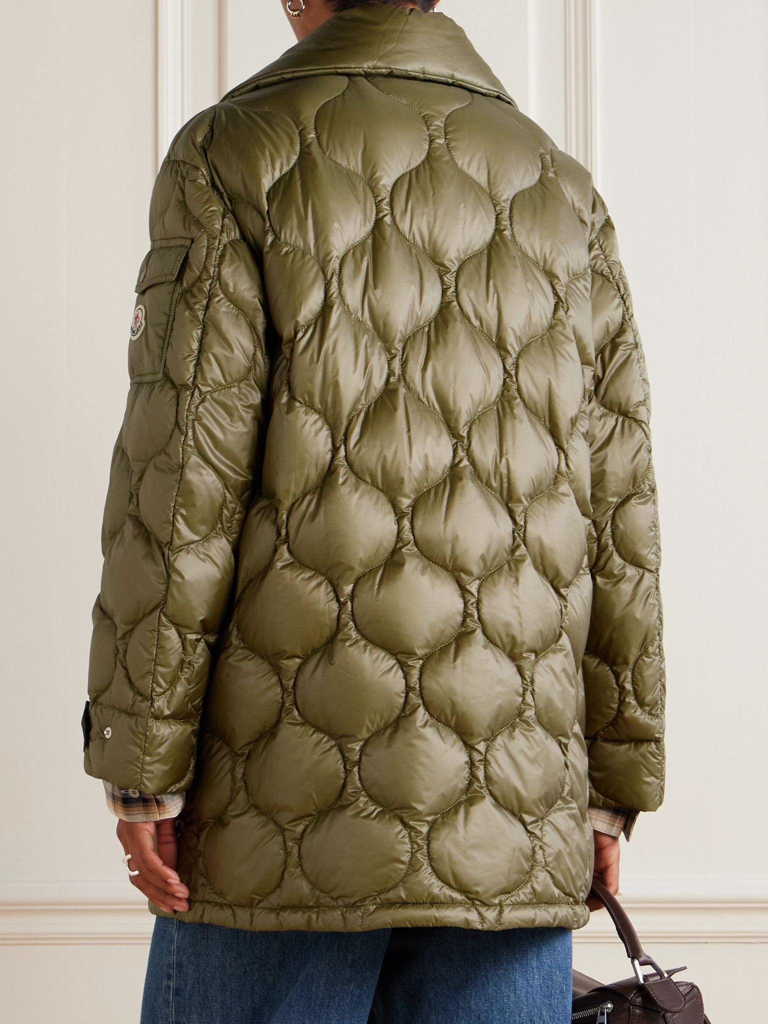 Lombi quilted micro-ripstop down parka Green - 4