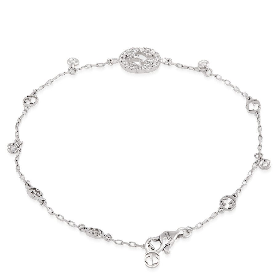Gucci Interlocking G Diamond Bracelet In Wg, - 4