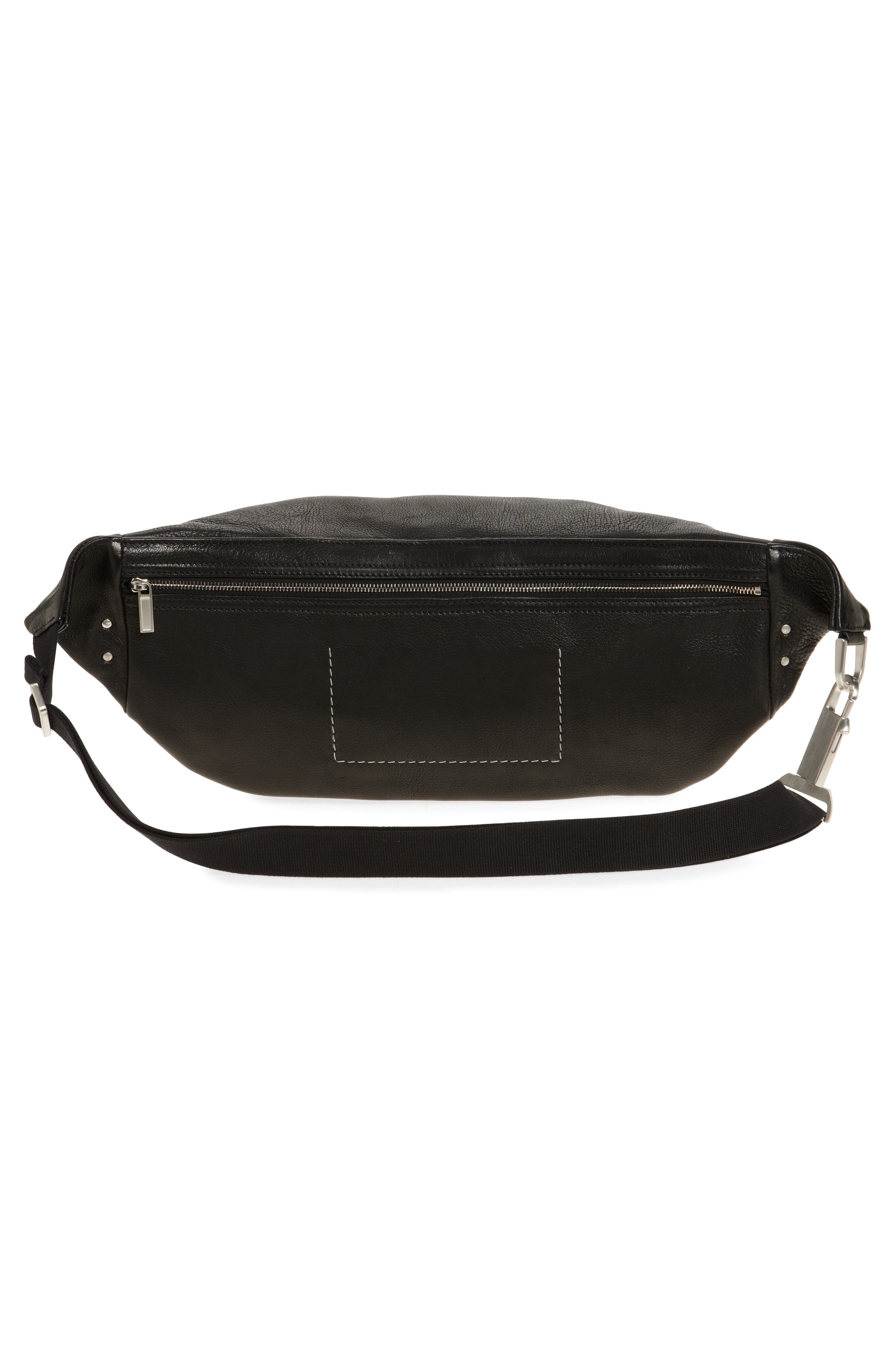 Rick Owens Geo Leather Belt Bag in Black at Nordstrom - 3