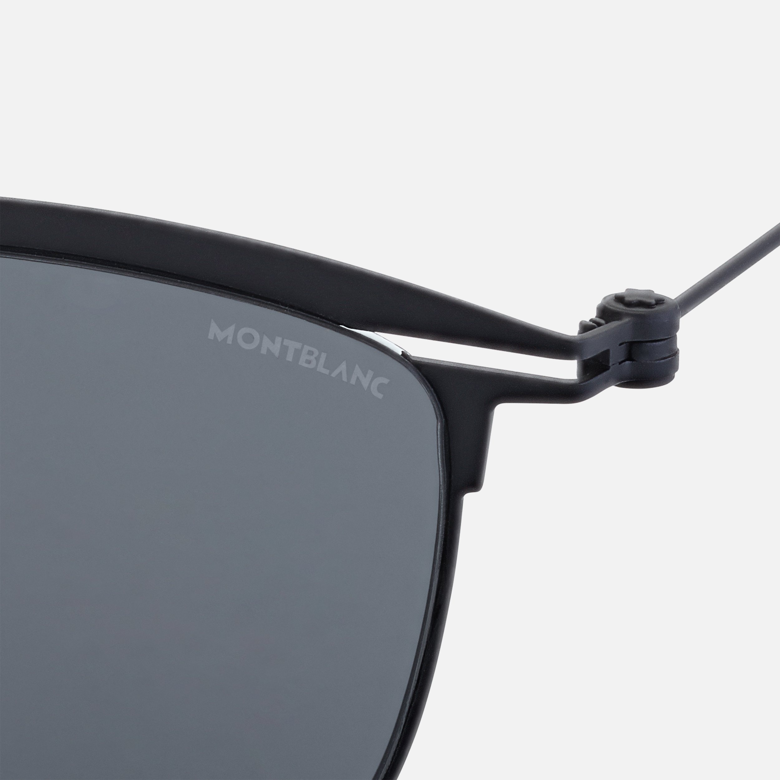Rectangular Black Metal Frame Sunglasses - 2