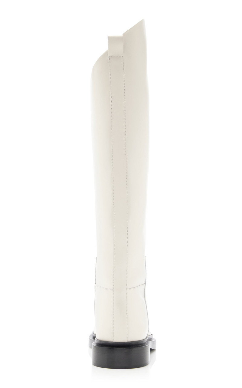 Leather Knee-High Boots neutral 4