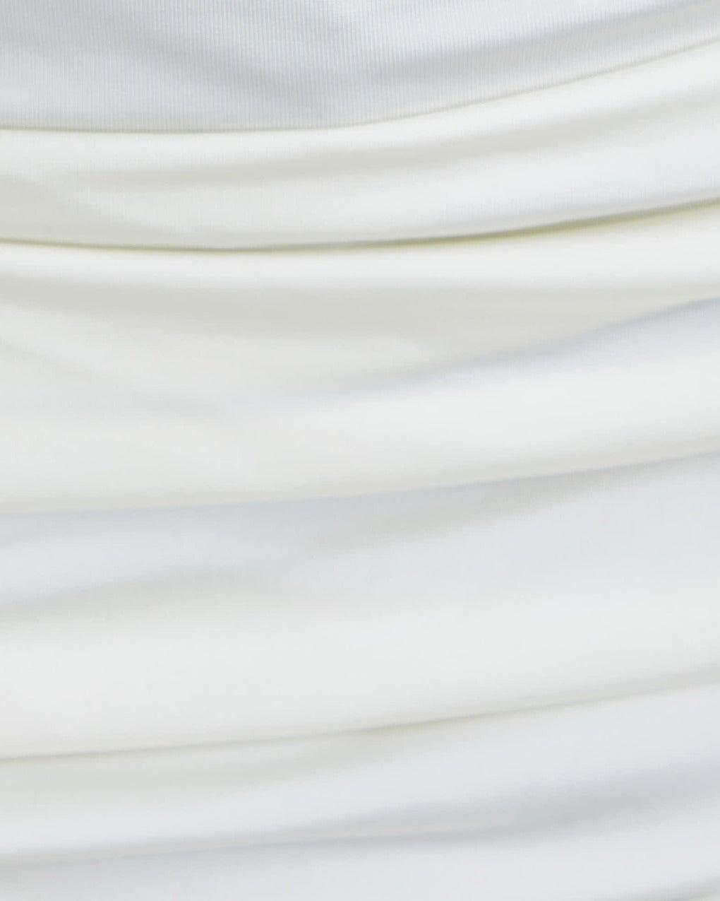Dress Long Sleeve Draped Mini Cream - 6