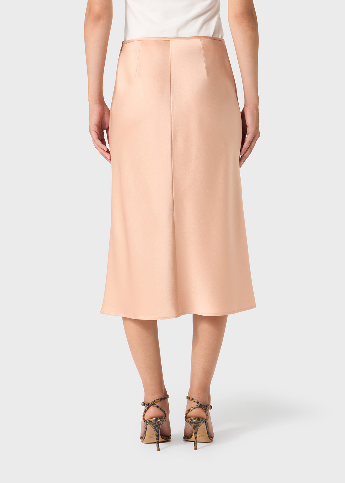 SATIN MIDI SKIRT - 4