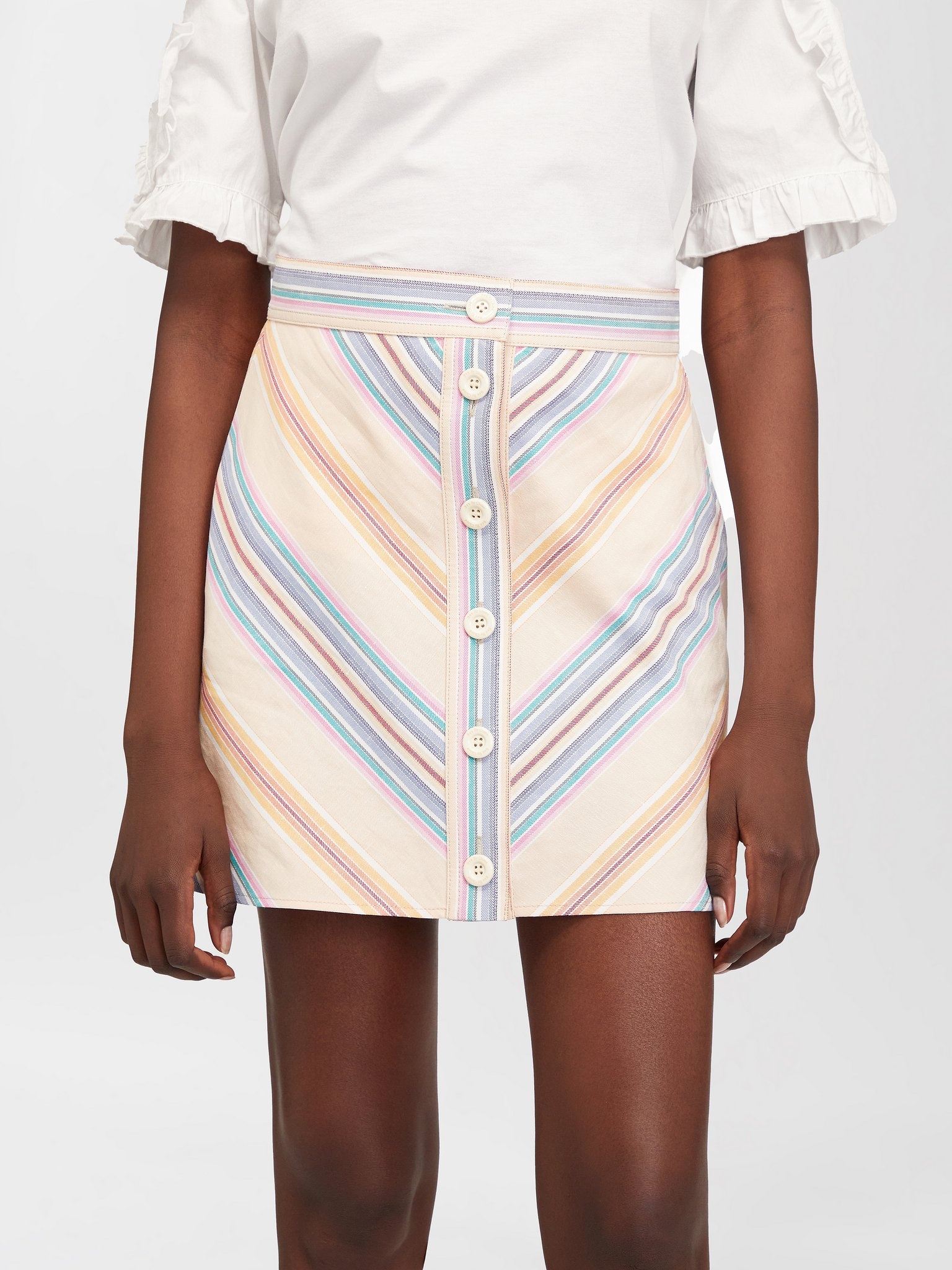 STRIPED MINI SKIRT - 2