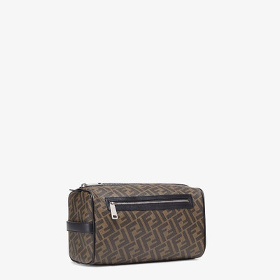 FENDI Brown fabric toiletry case outlook