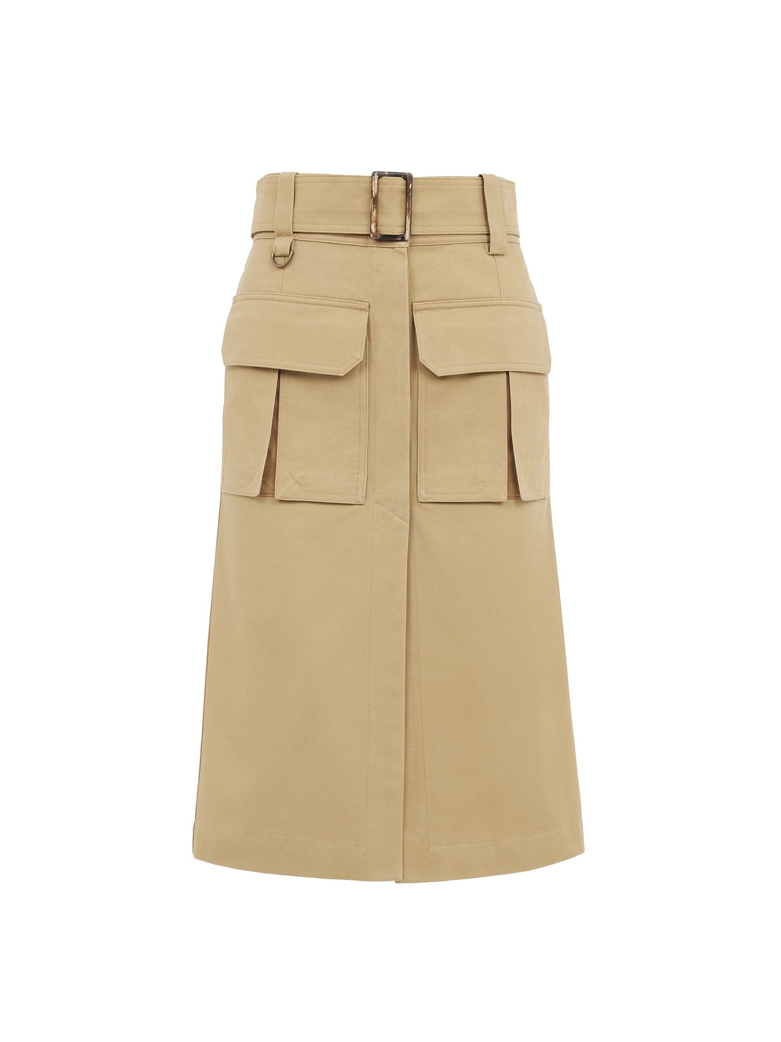 SAHARIENNE MIDI SKIRT IN COTTON GABARDINE - 1