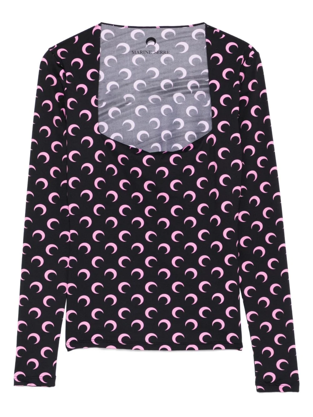 long-sleeved patterned top - 1