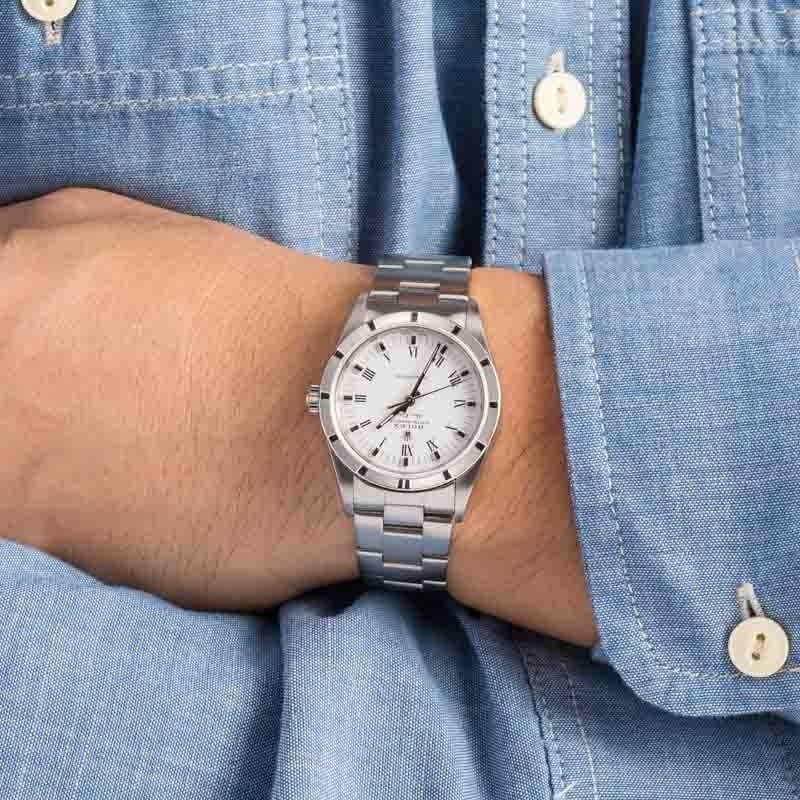 Used Rolex Air King 14010 White Dial - 5