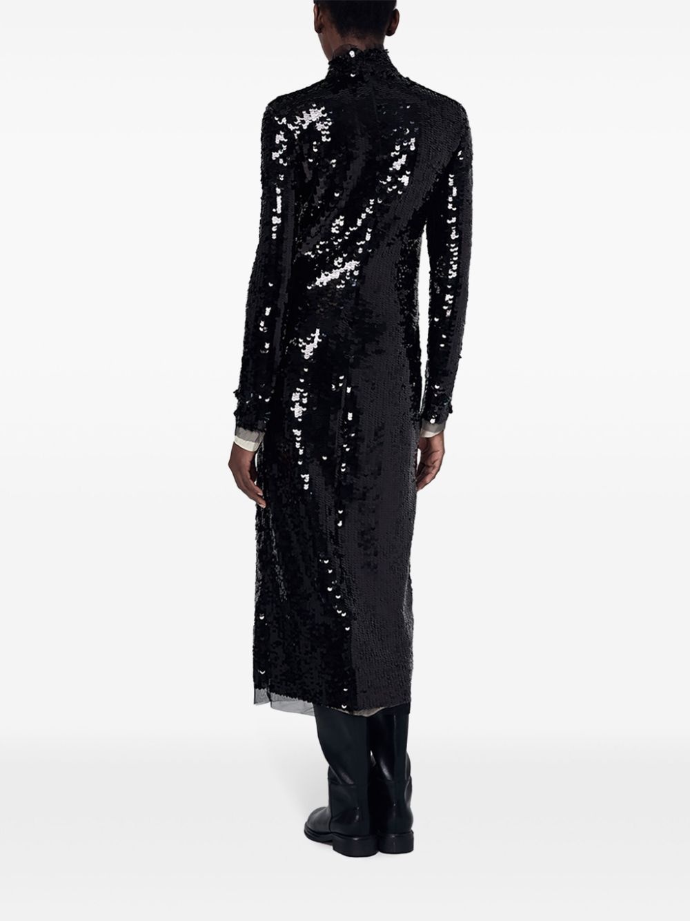 sequinned midi dress - 3