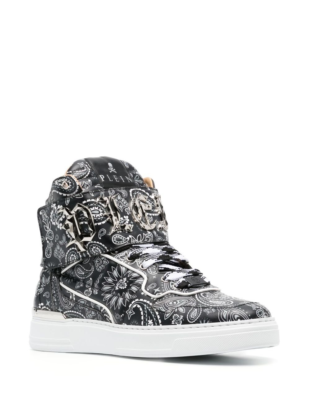 paisley-print hi-top sneakers - 2