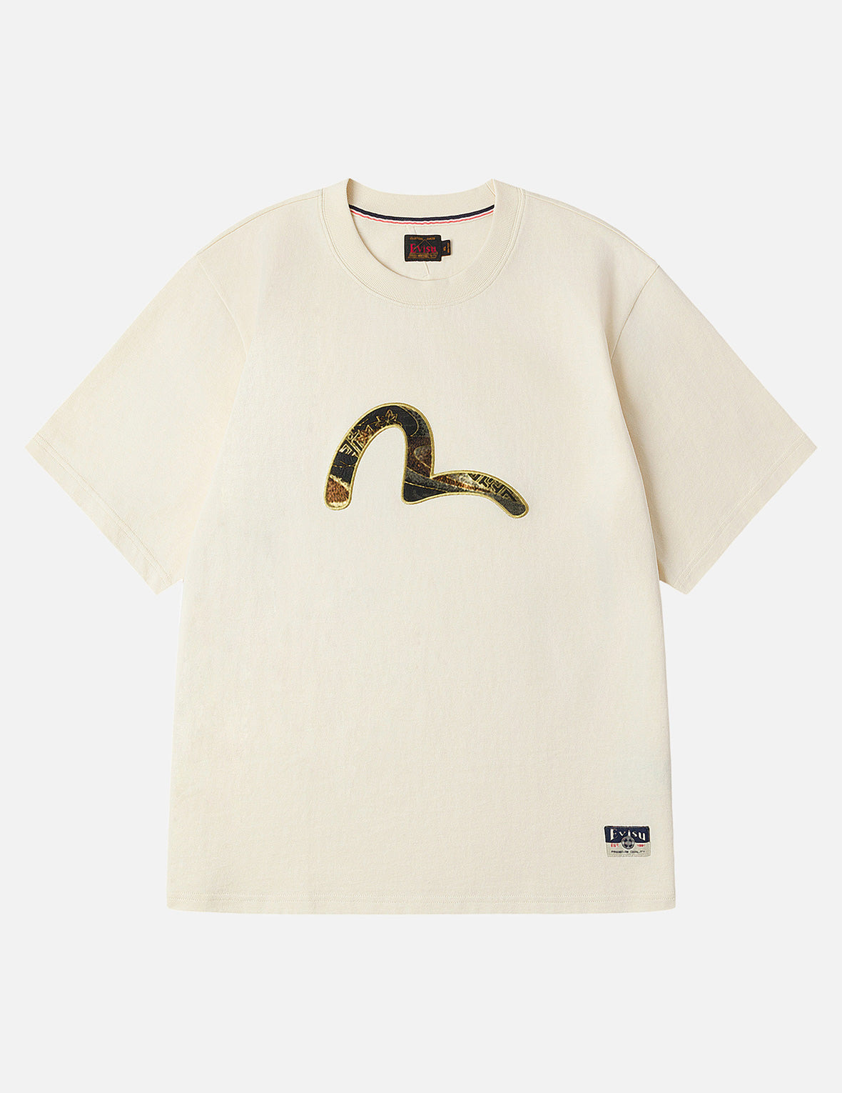 Brocade Seagull Appliqué Regular Fit Short Sleeves T-shirt - 3