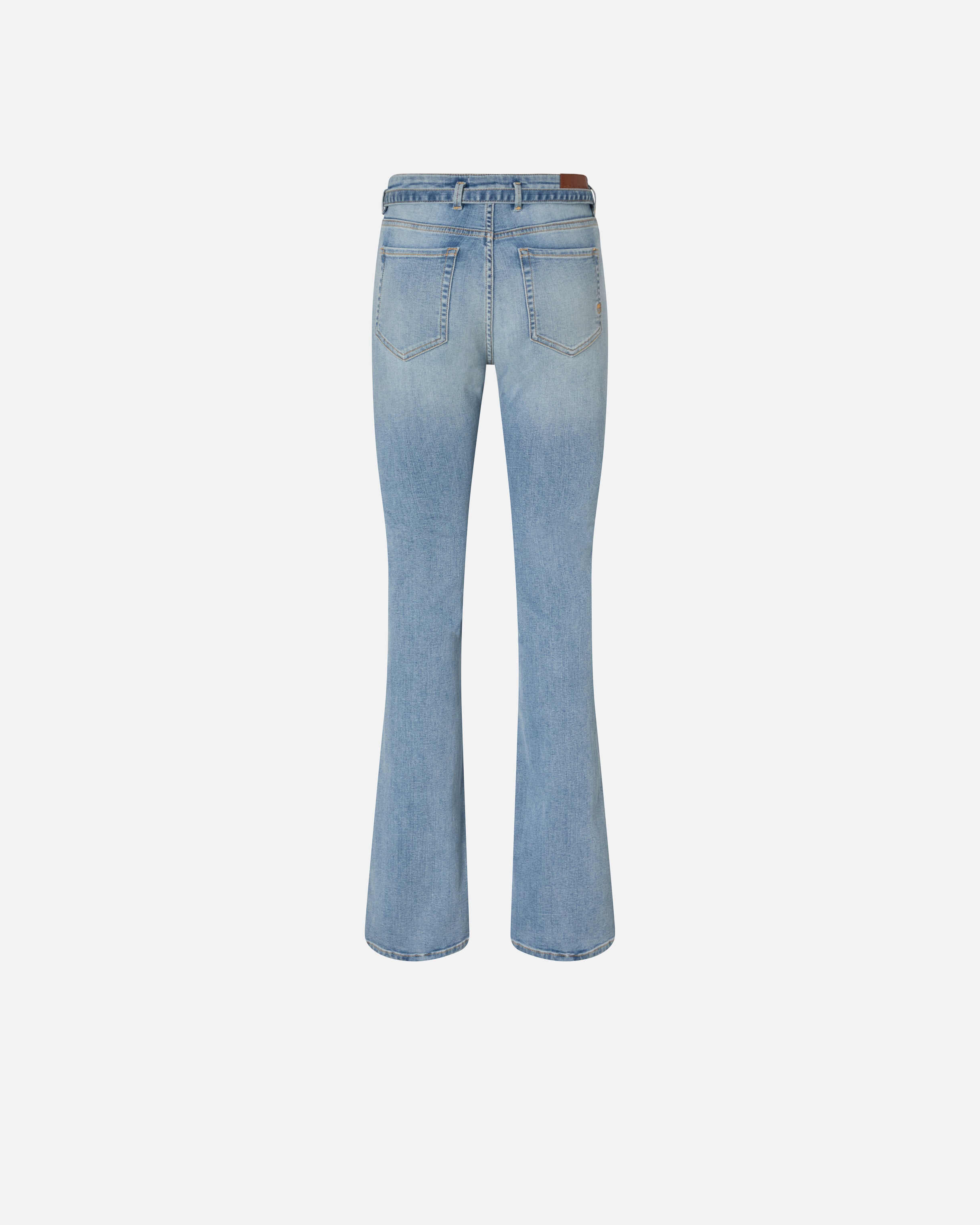 FLARED JEANS WITH BIRD LOGO BELT - 2
