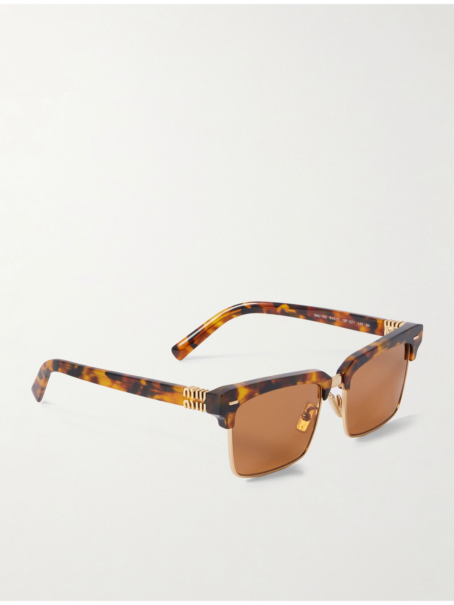 Square-frame tortoiseshell acetate and gold-tone sunglasses Tortoiseshell - 3