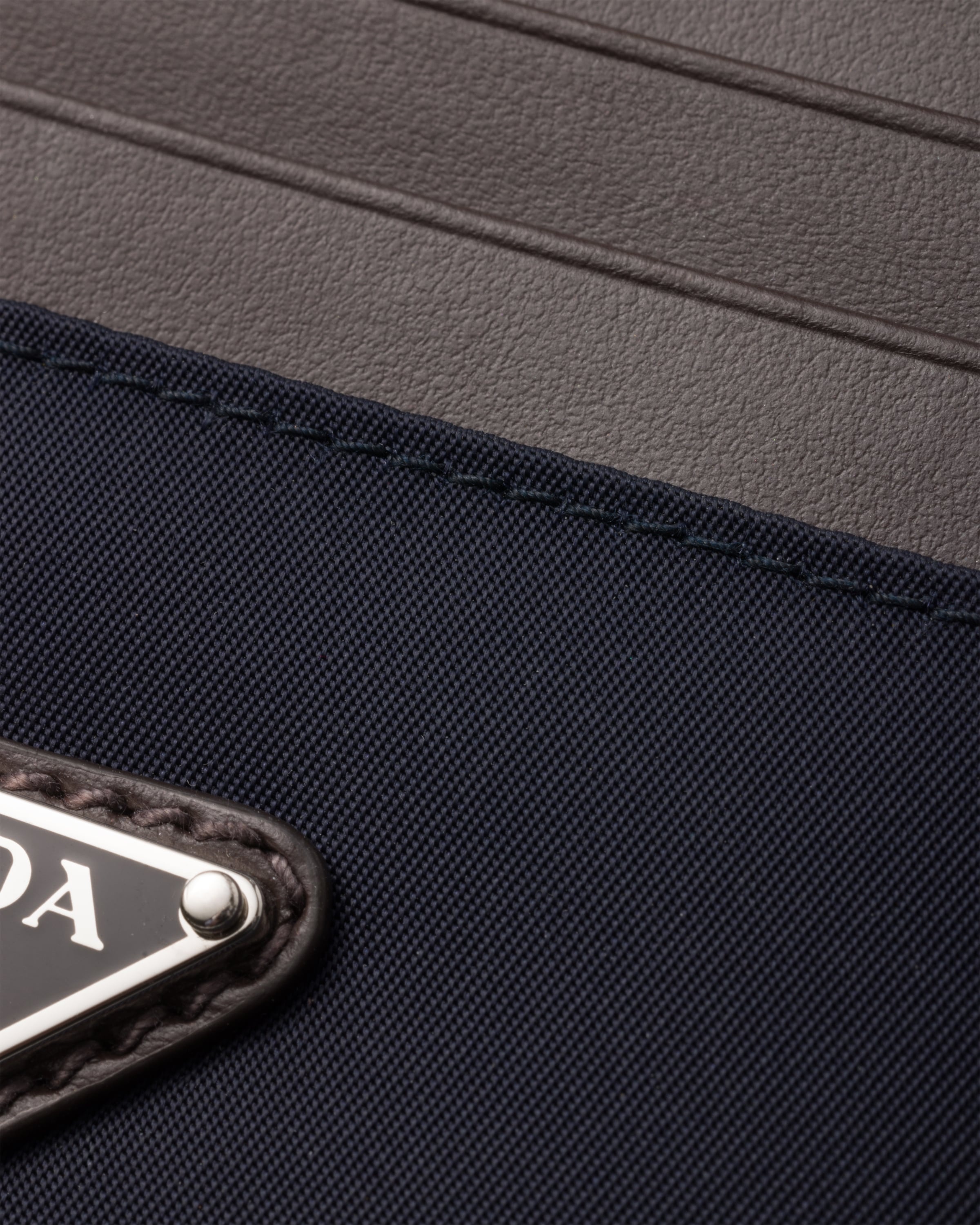 Re-Nylon and leather card holder - 2