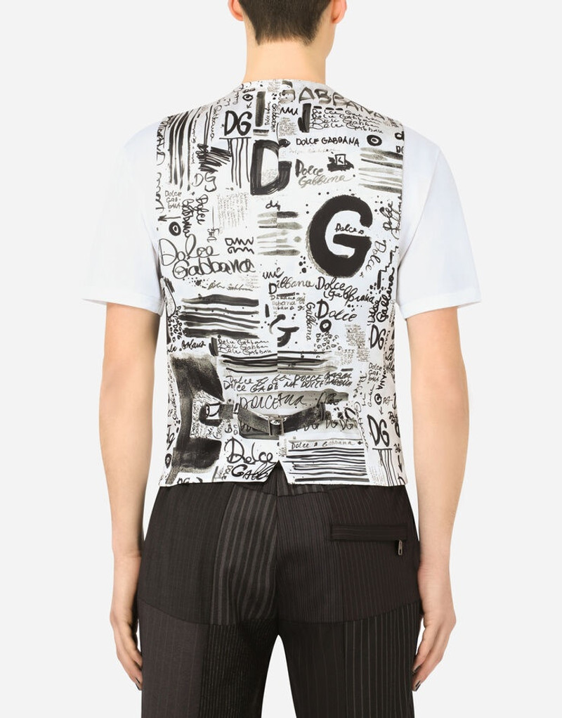 Dolce & Gabbana Cashmere and wool patchwork gilet outlook