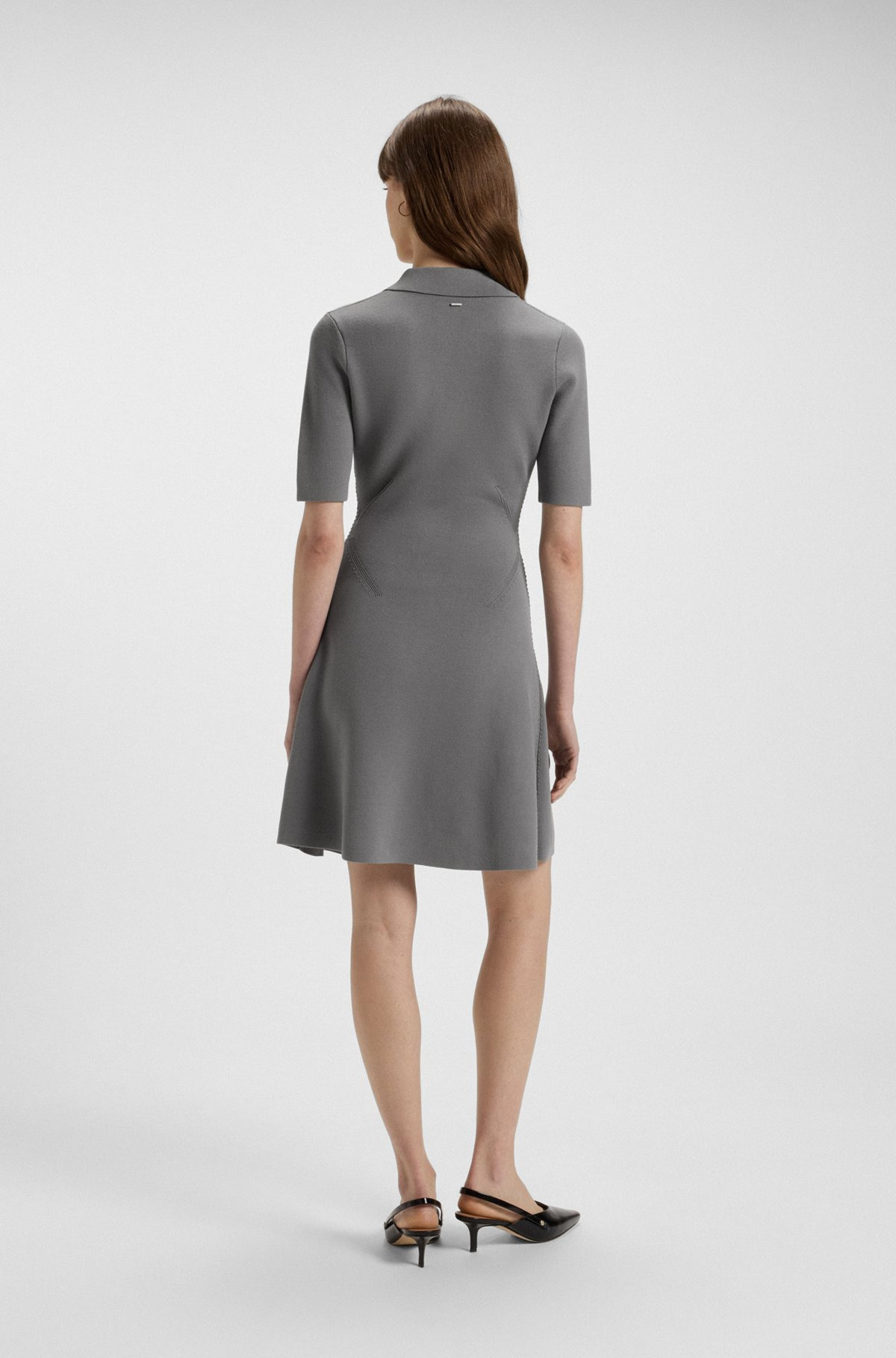 KNITTED DRESS WITH SKIPPER COLLAR - 5