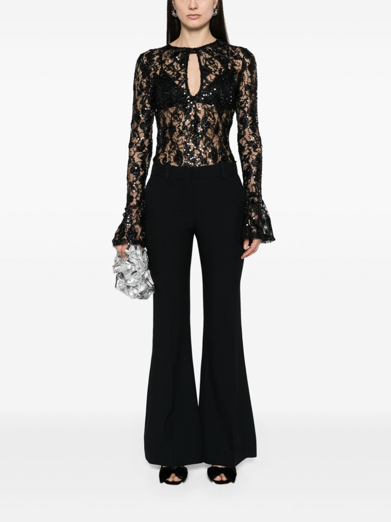 NINA RICCI tailored flared trousers outlook