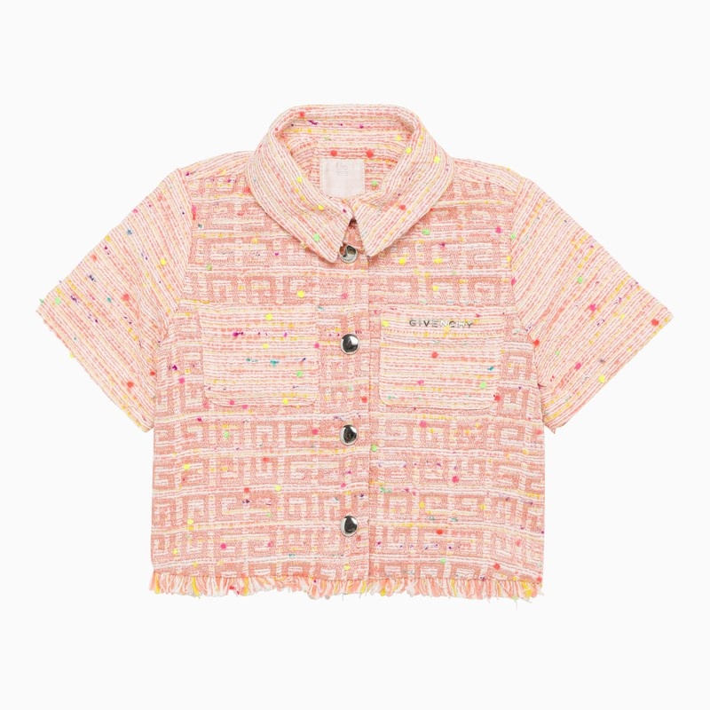Pink multicoloured cotton blend shirt - 1