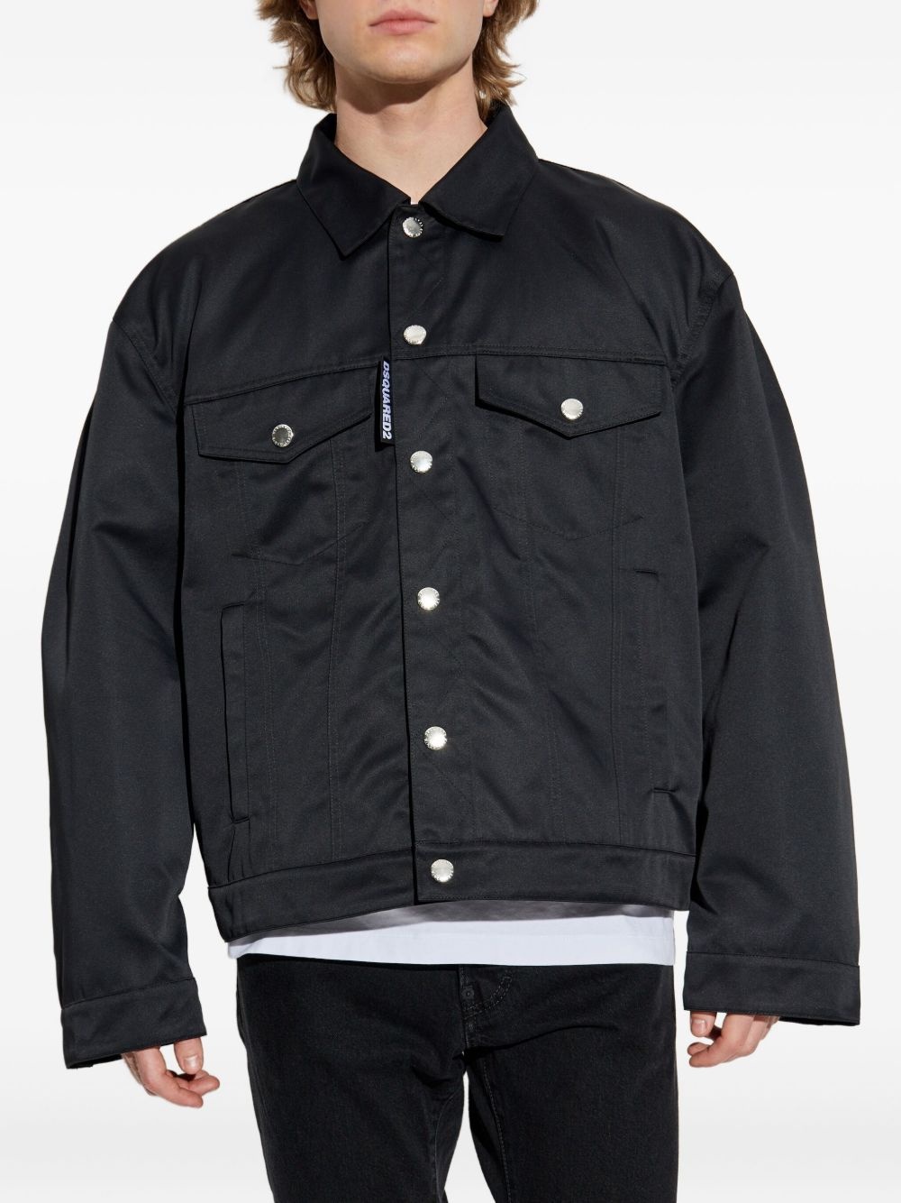 logo-tag jacket - 3