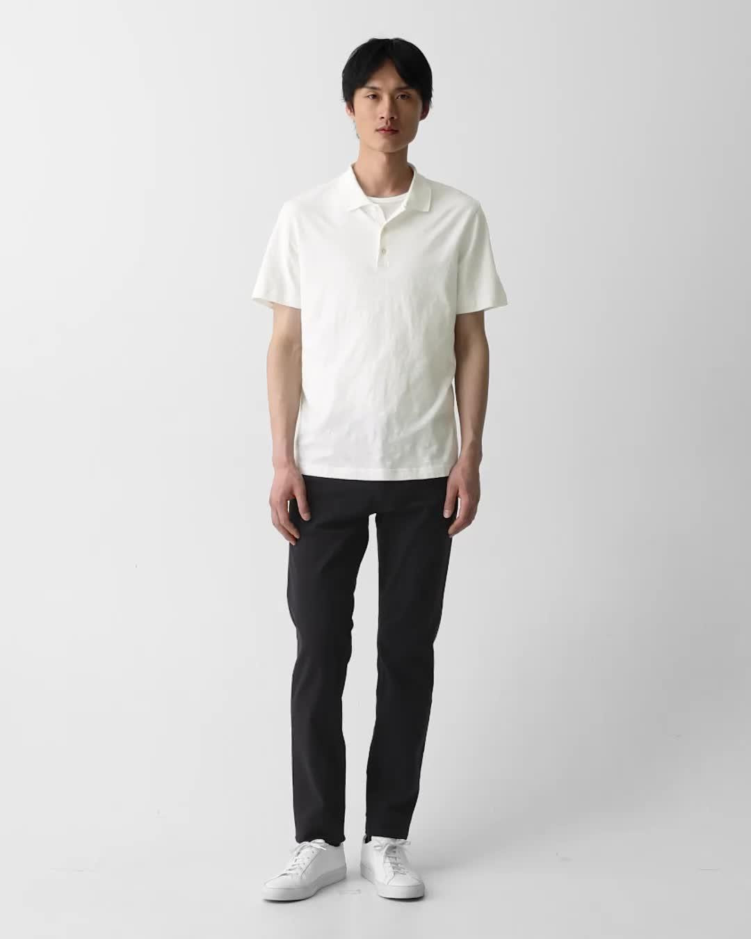 Bron Polo Shirt in Cosmos Slub Cotton - 7