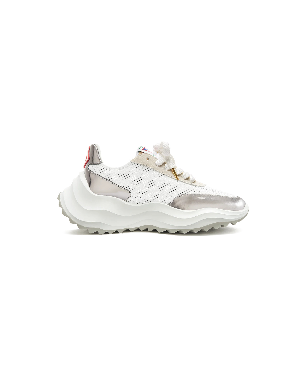 Womens Atlantis White & Chrome Sneaker | Casablanca Paris - 2