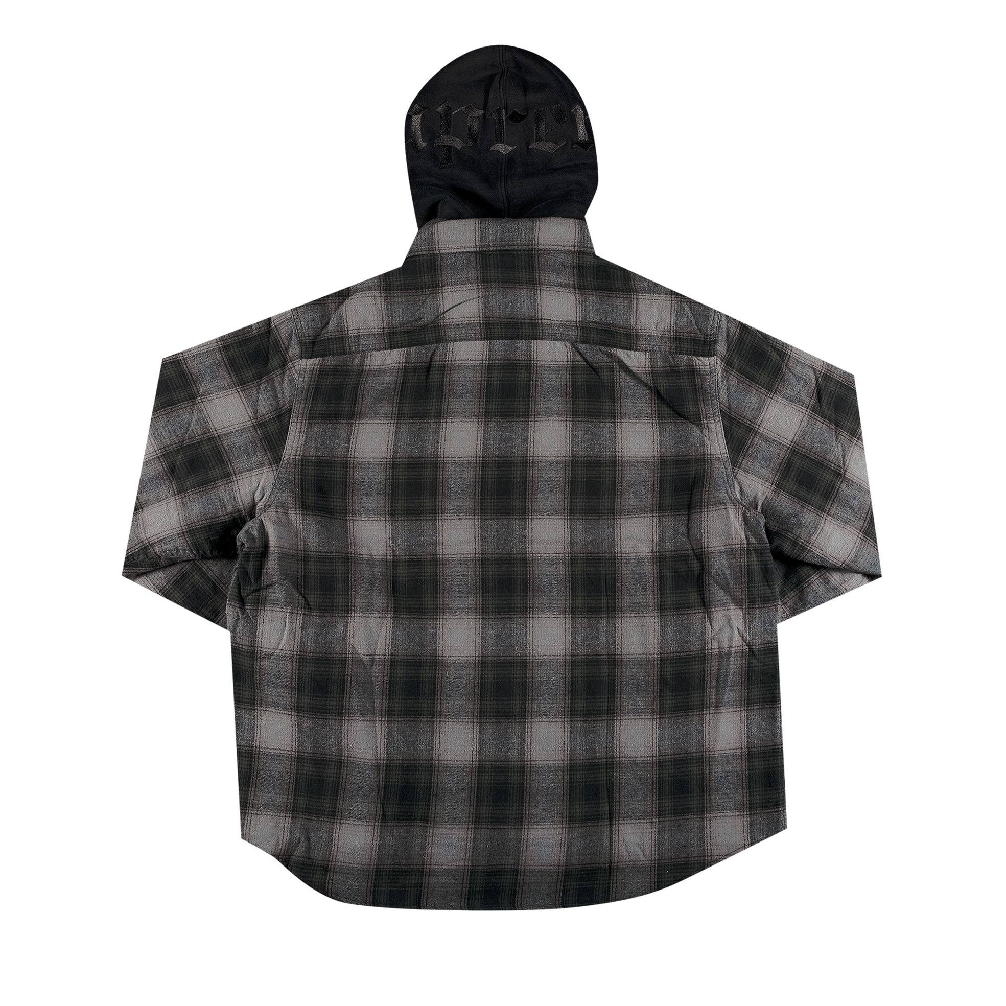 Supreme Supreme Hooded Flannel Zip Up Shirt 'Black' | REVERSIBLE