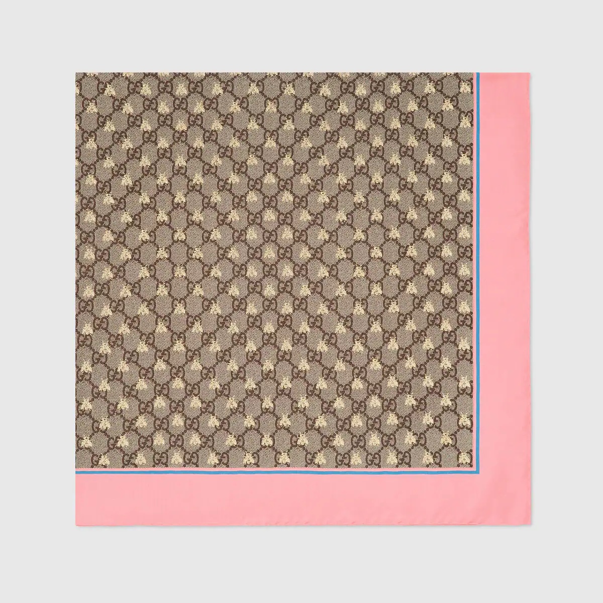 GG bees silk scarf - 2