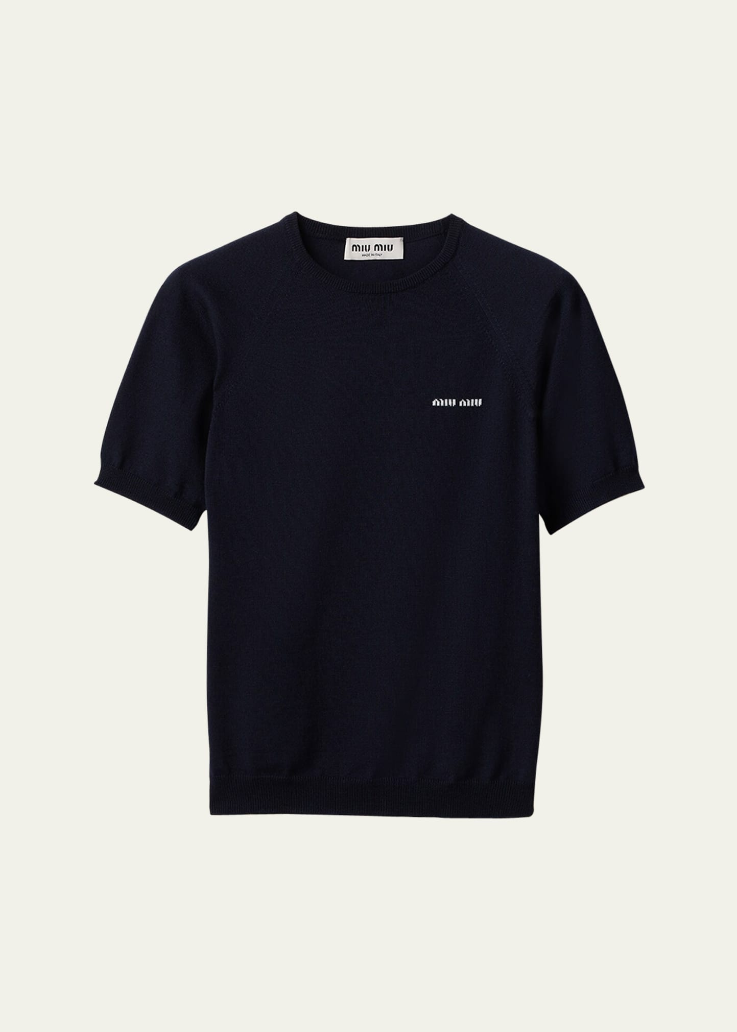 Short Sleeve Crewneck Sweater - 1