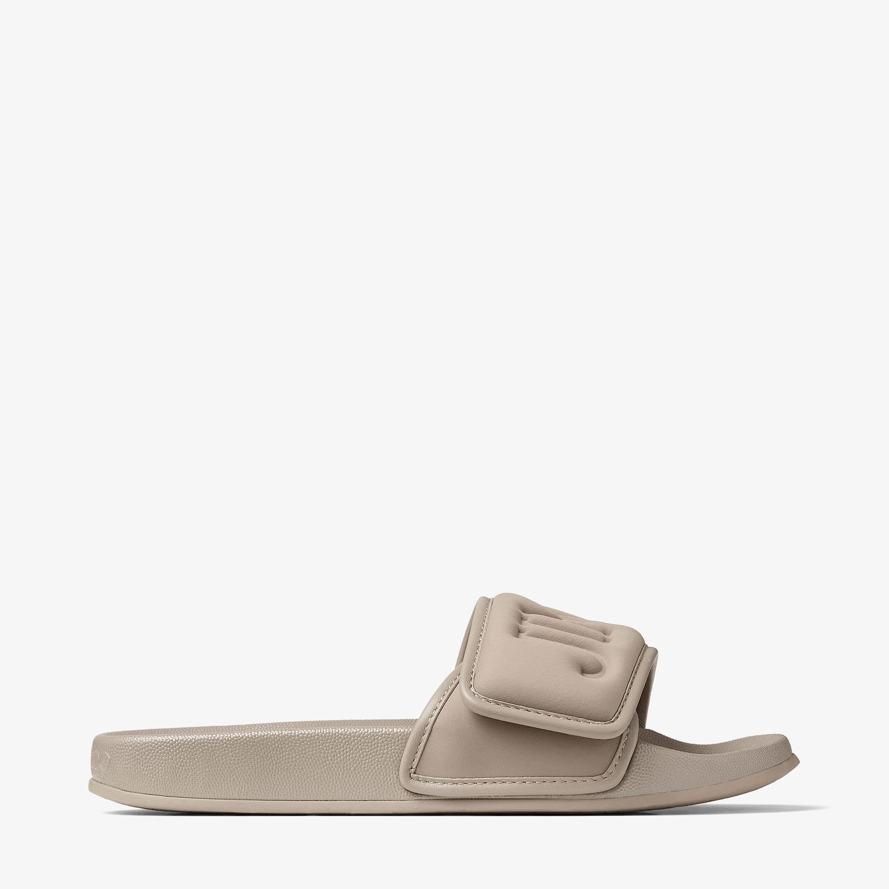 Fitz/F
Taupe Puffed Logo Lycra Slides - 1