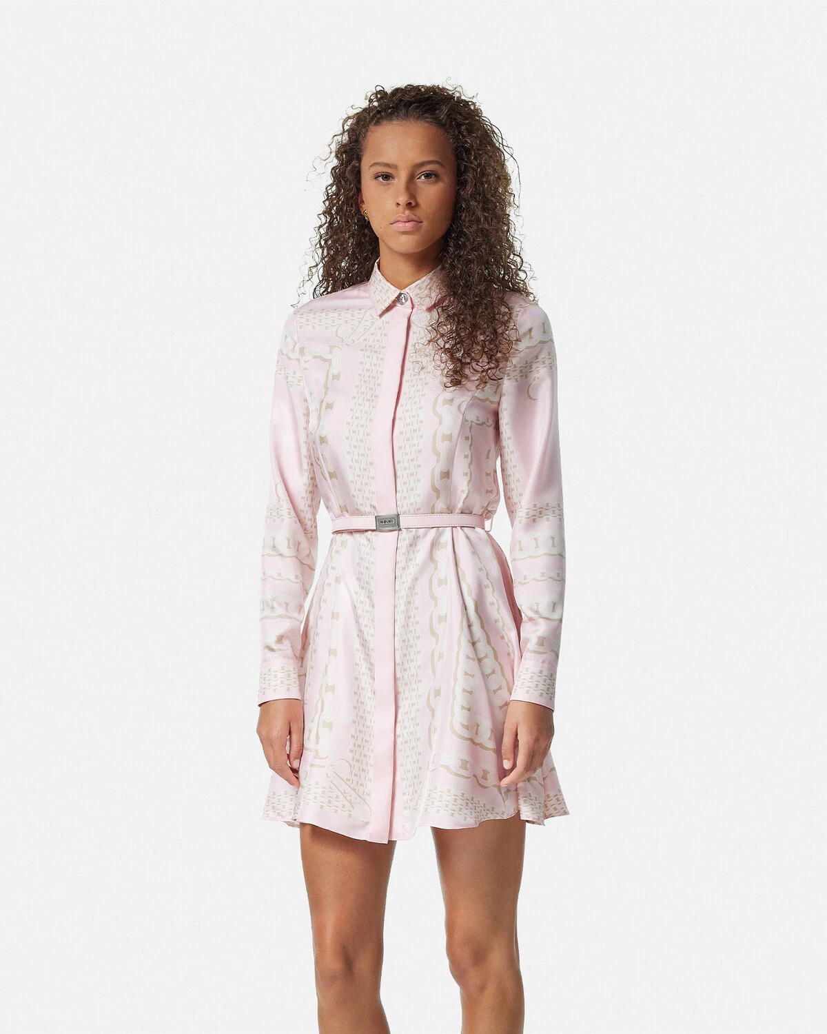 Versace Treasure Silk Midi Shirt Dress - 4