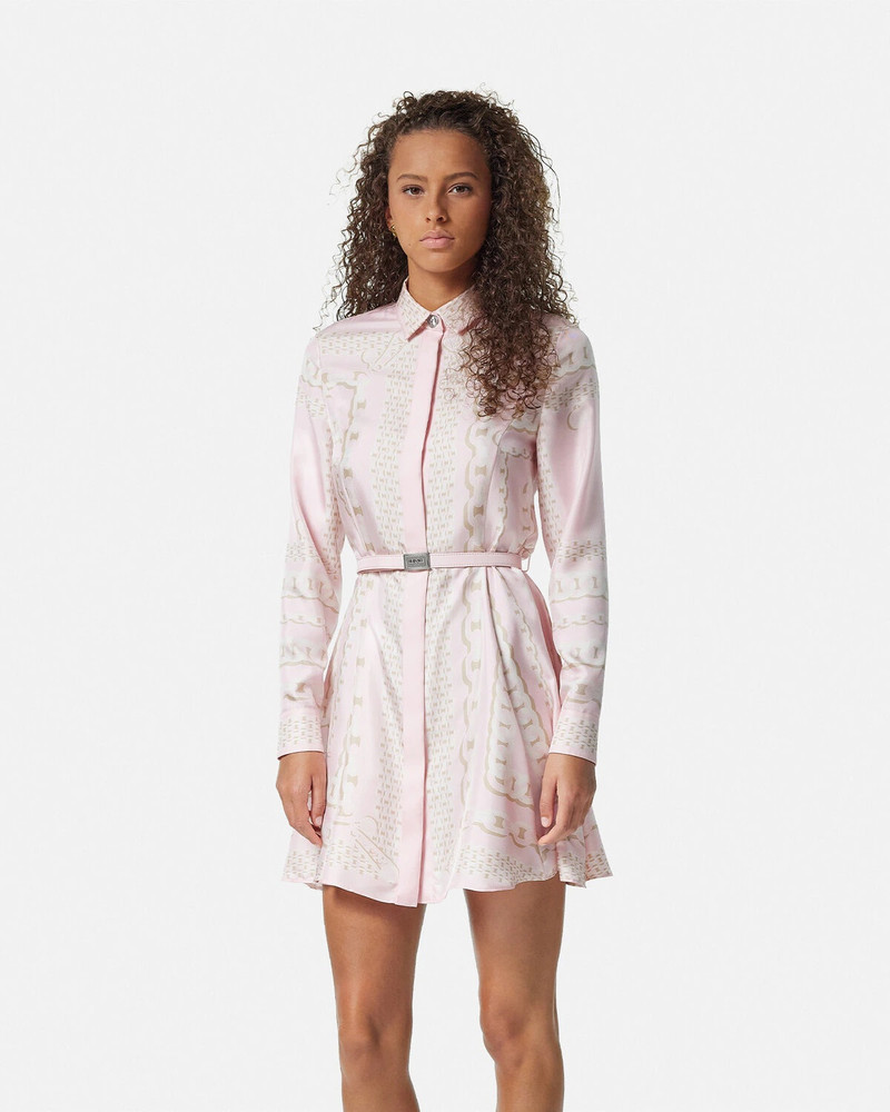 Versace Treasure Silk Midi Shirt Dress 4