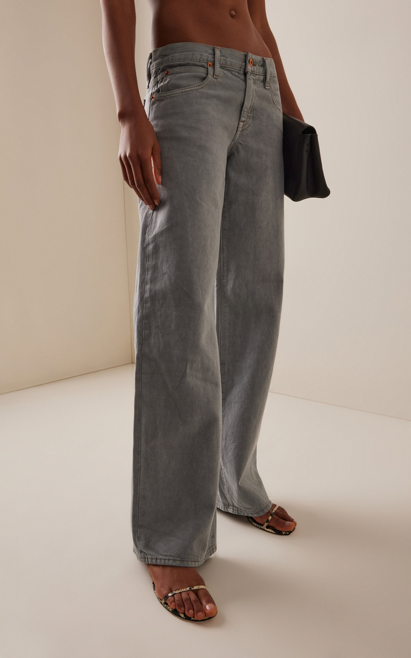 Lexi Rigid Low-Rise Wide-Leg Jeans grey 3