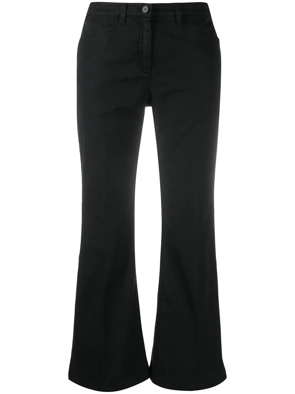 cropped kick-flare trousers - 1