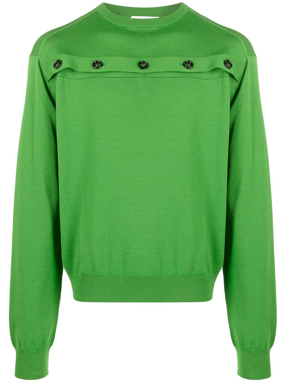 buttoned-cutout wool jumper - 1