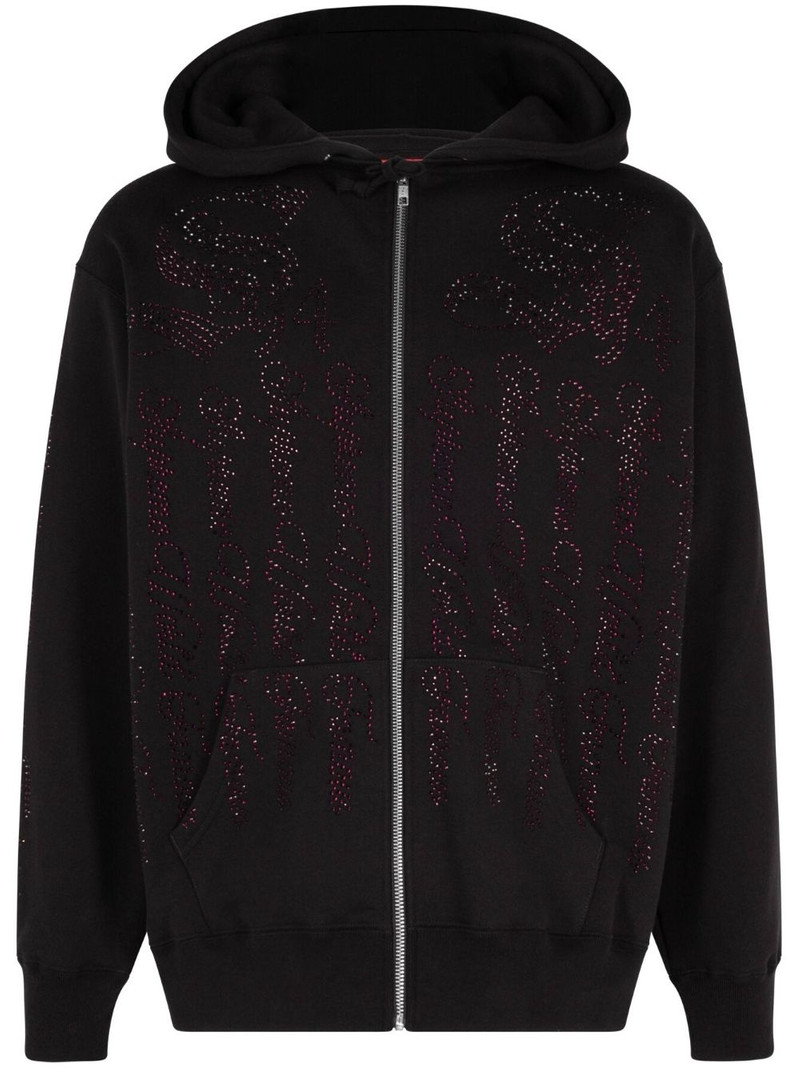 crystal-embellished hoodie 1